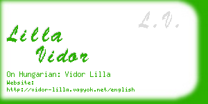 lilla vidor business card